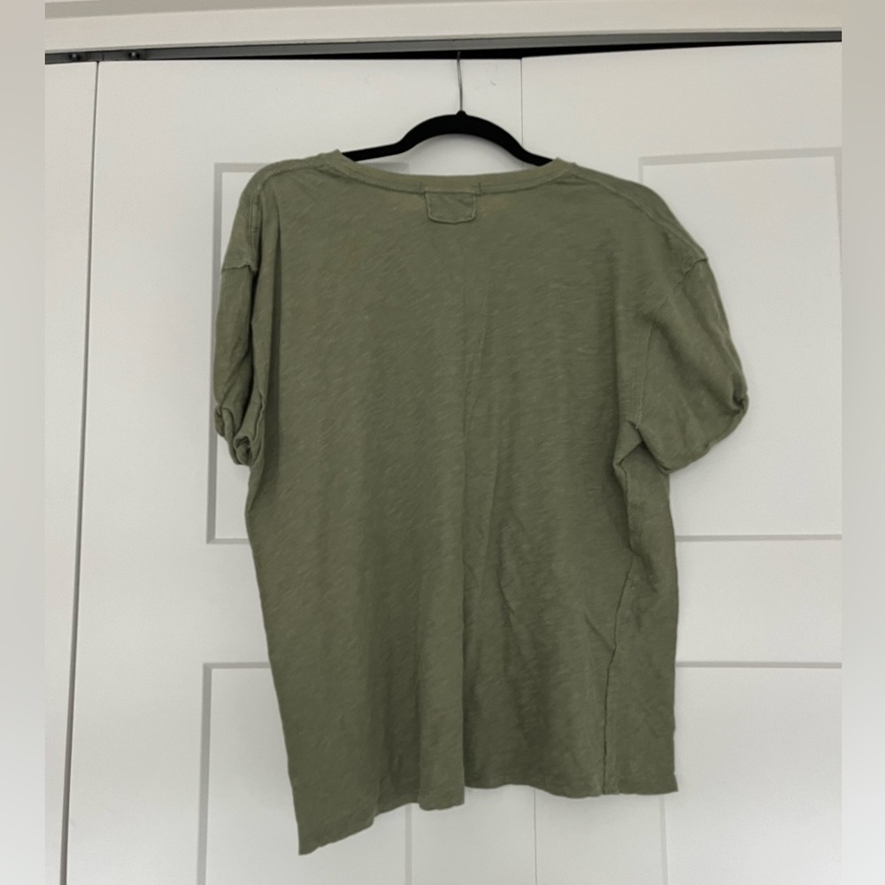 ❌SOLD❌We The Free Free People Size Xs Sage Green Clarity Ringer Tee Shirt - Picture 6 of 7